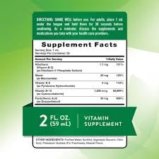 B Complex Liquid Plus B-12 Natural Berry Flavor 2 oz Pack of 2 D388573