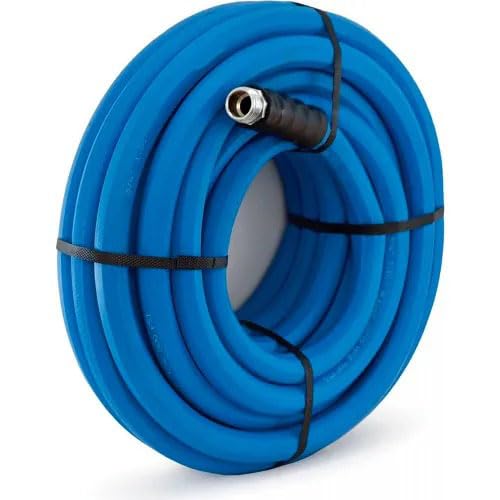 5/8 Inch x 100 Foot EPDM Rubber Hot Water Hose with Brass Fittings N5189