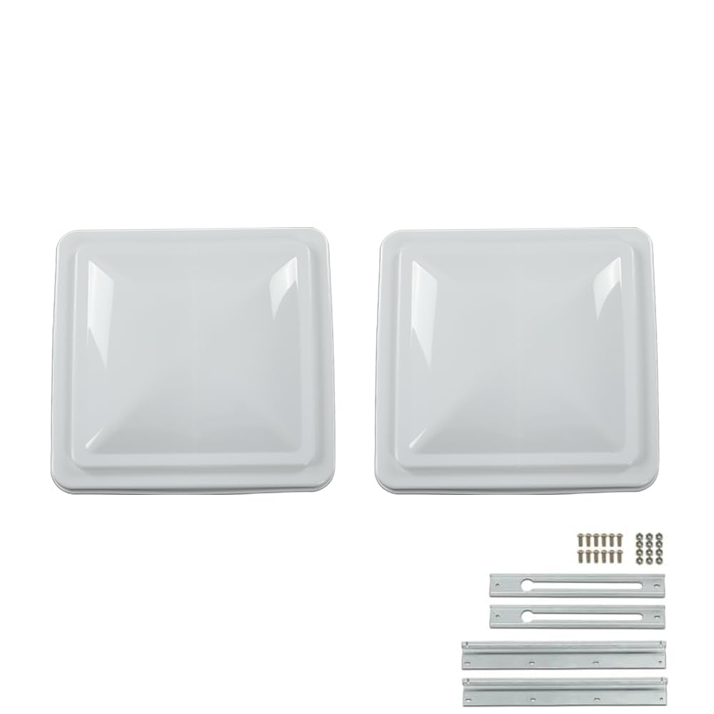 14" x 14" White Roof Vent Cover 2Pc R358932