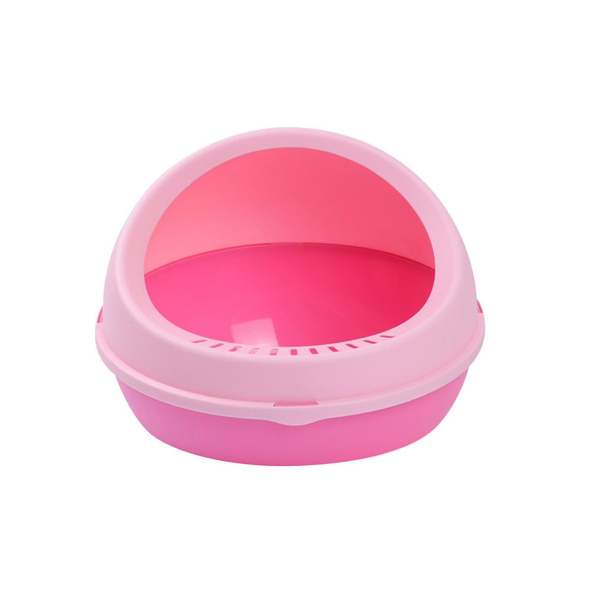Semi Enclosed Cat Litter Tray Pink G431384
