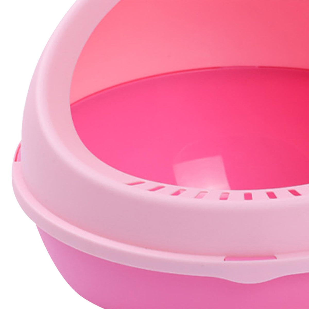 Semi Enclosed Cat Litter Tray Pink G431384