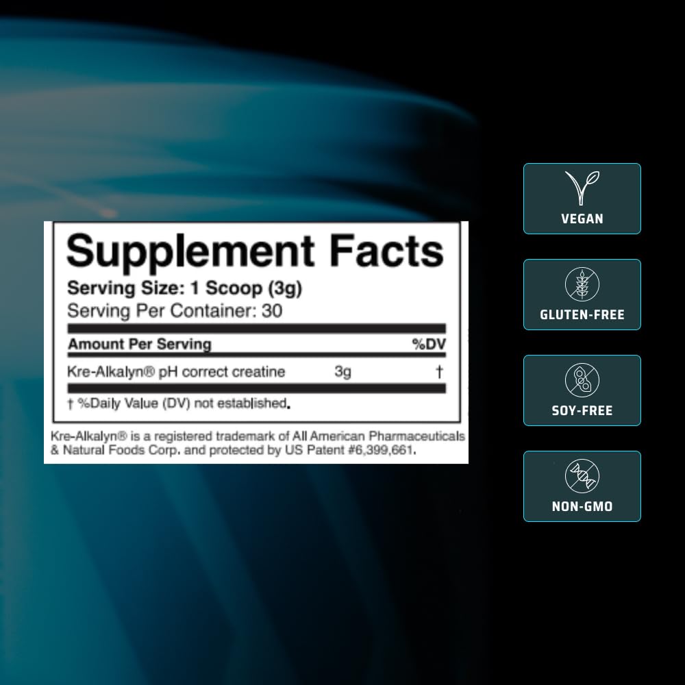 Kre-Alkalyn Creatine Powder, Unflavored, 30 Servings T863466