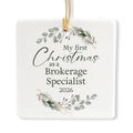 Ceramic 3-inch Square-Shaped Ornament B618