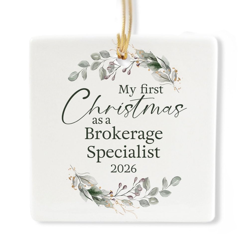 Ceramic 3-inch Square-Shaped Ornament B618