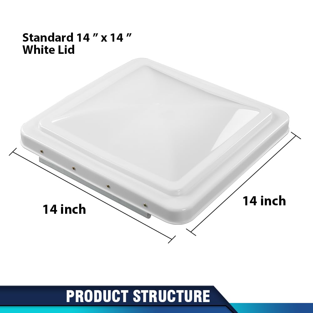 14" x 14" White Roof Vent Cover 2Pc R358932