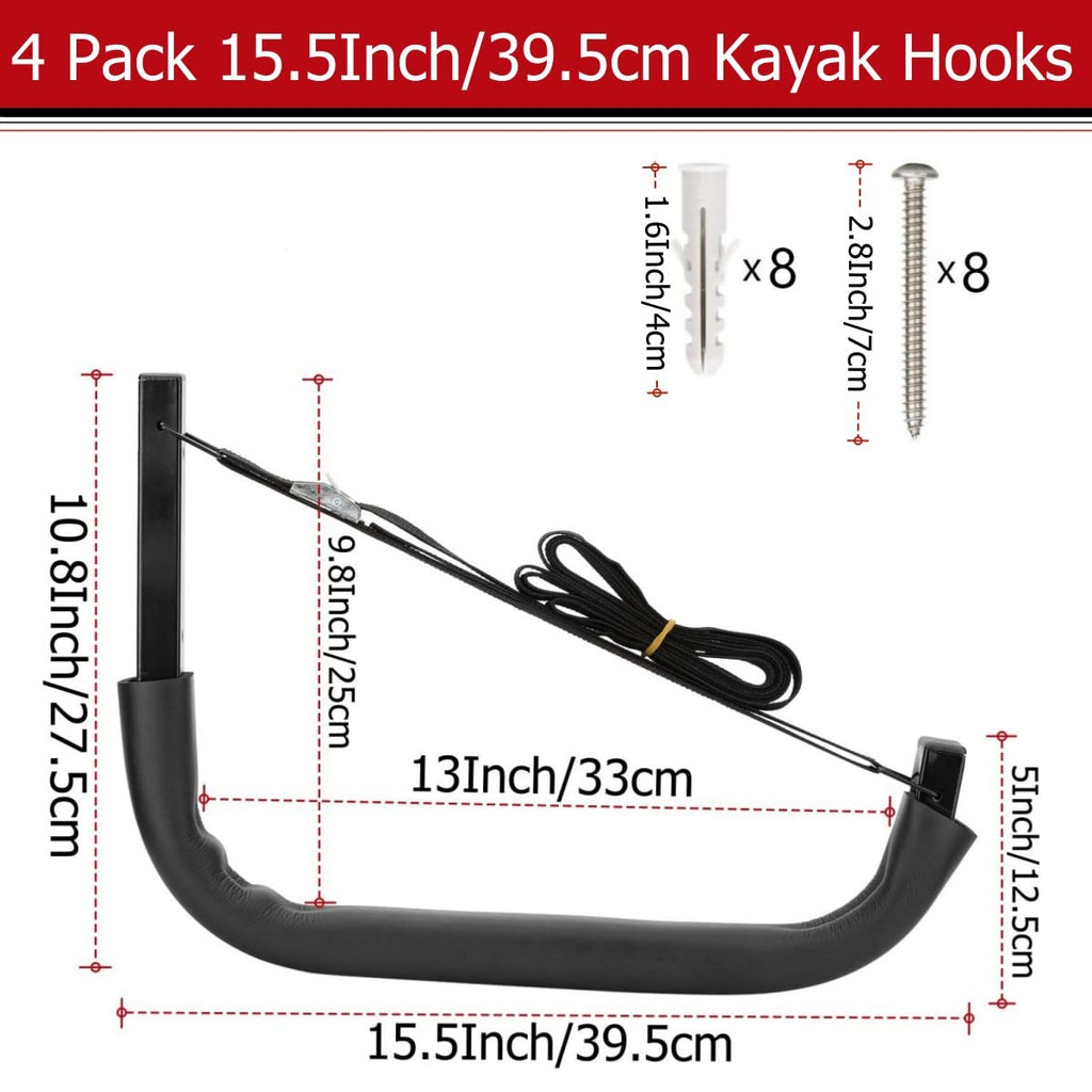 Wall Mount Kayak Storage Hooks U95644