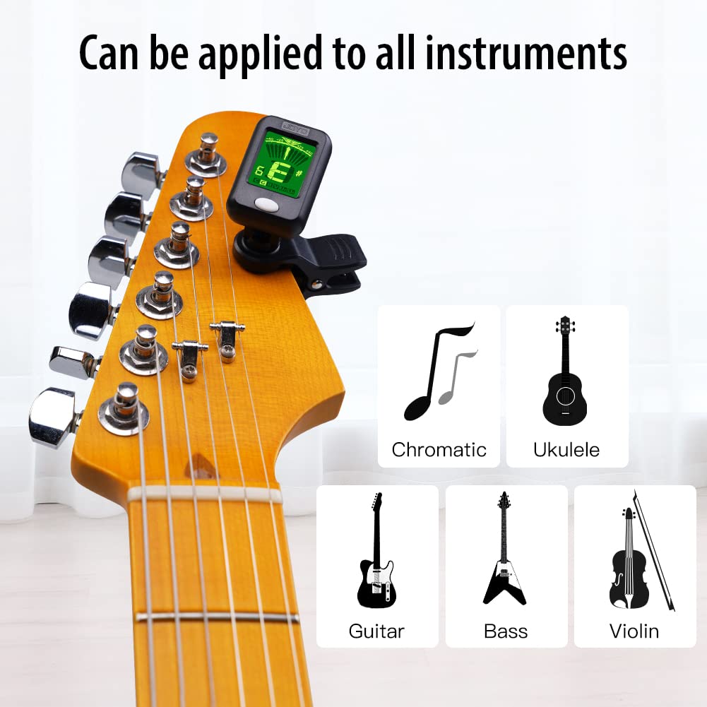 Clip on Chromatic Tuner 4PCS Black I438786