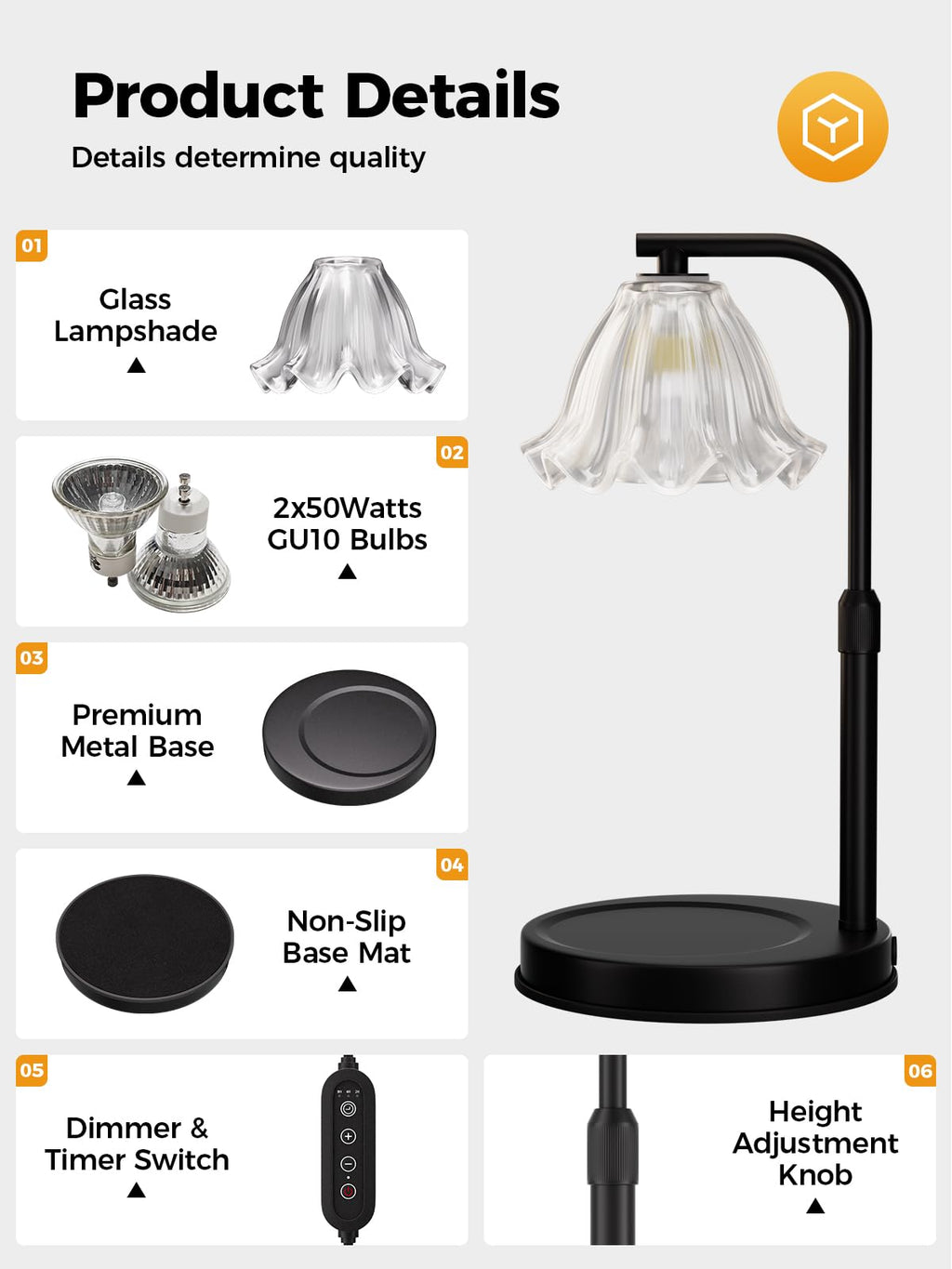 Candle Warmer Lamp with Timer Q5407