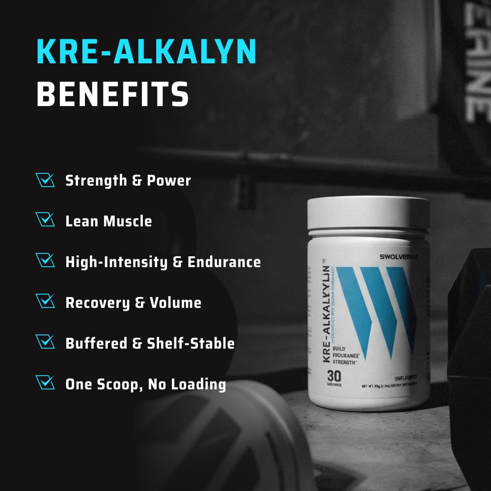 Kre-Alkalyn Creatine Powder, Unflavored, 30 Servings T863466