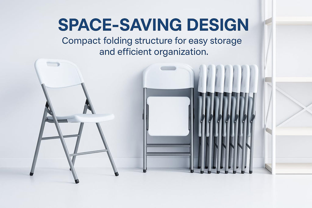 White Folding Chair Set of 50 I838805