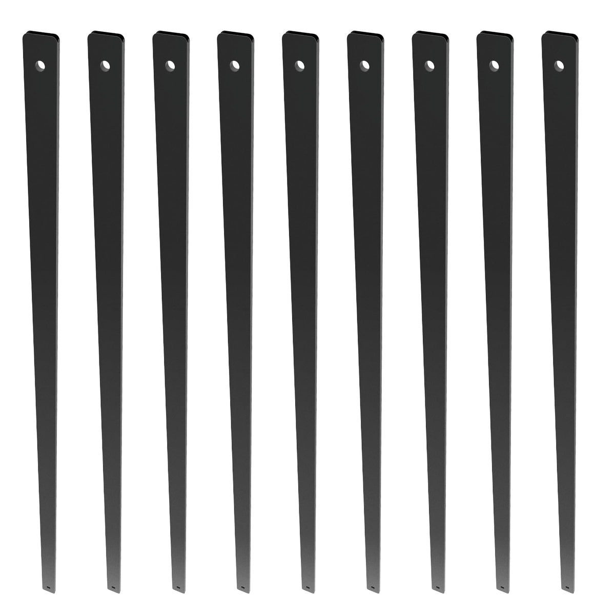 29.5"x1" Flat Aluminum Alloy 51 Pack Satin Black Metal Balusters C606