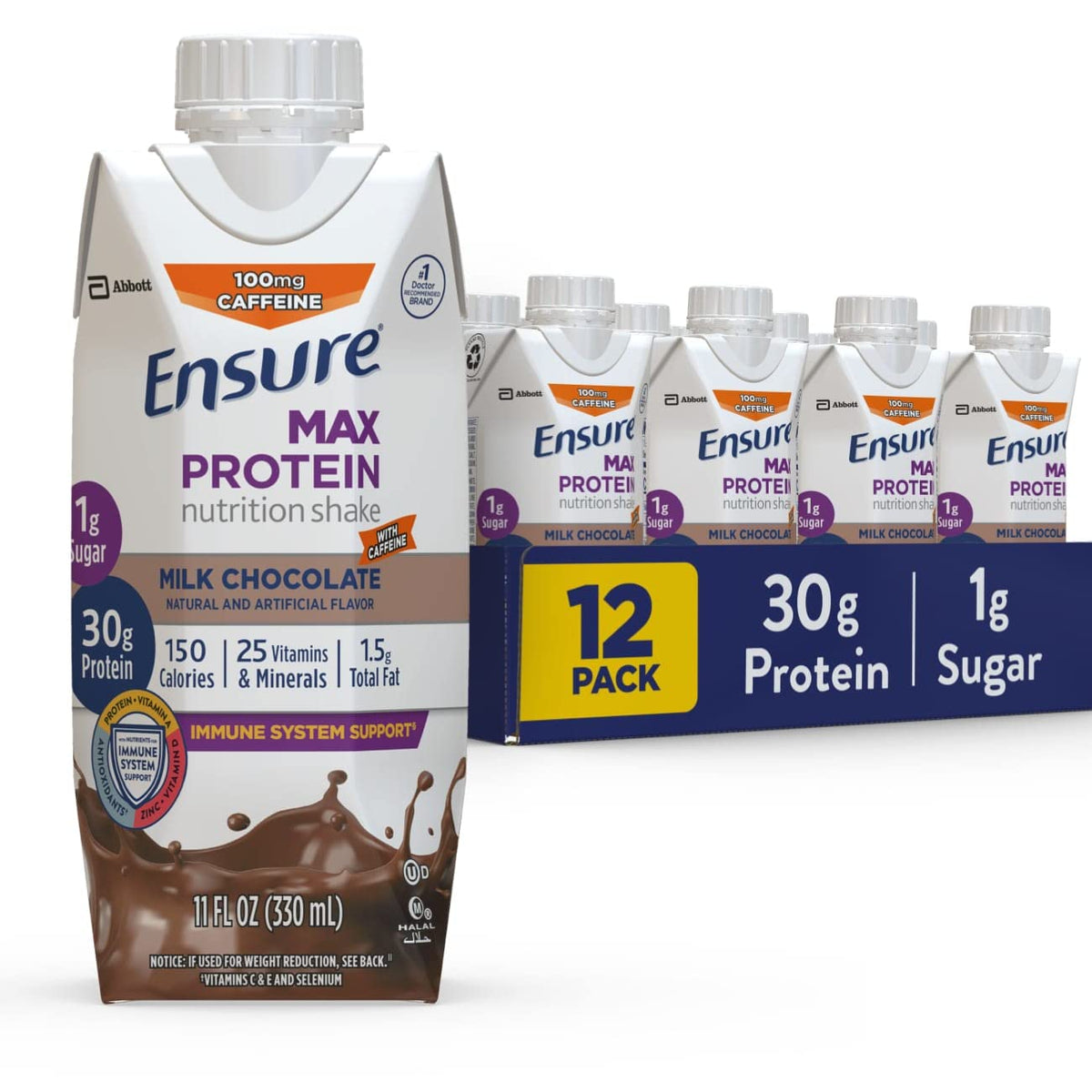 30g Protein Chocolate Nutrition Shake 11 Fl Oz (Pack of 12) A325