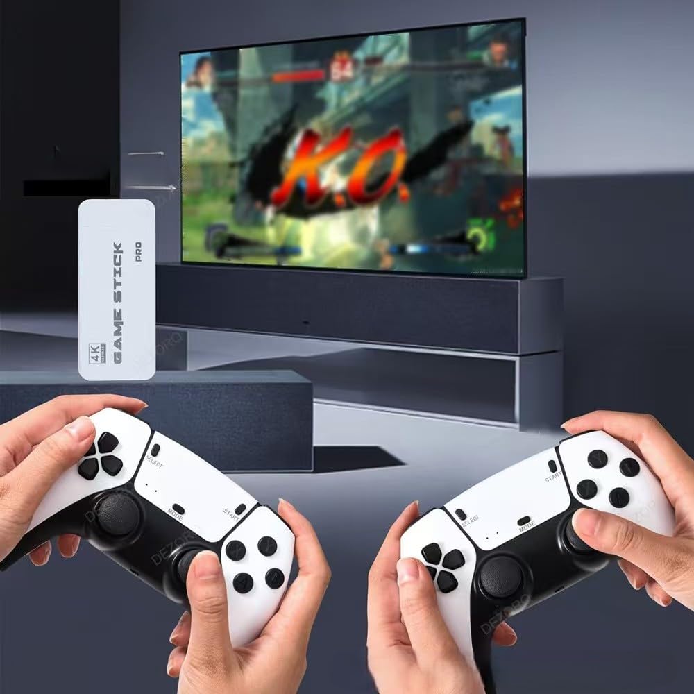 Wireless Retro Game Console with 4K Output and 2.4G Controllers 128GB O934