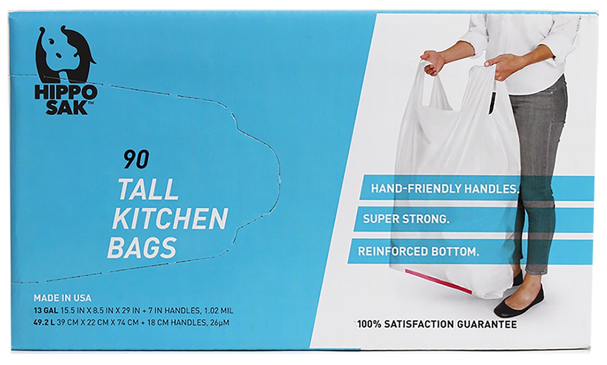13 Gallon Tall Kitchen Trash Bags 90 Count D944545