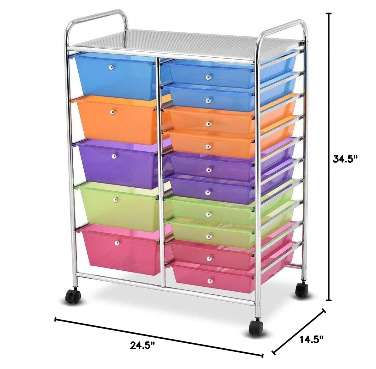 15 Drawer Rolling Storage Cart with Wheels K44092