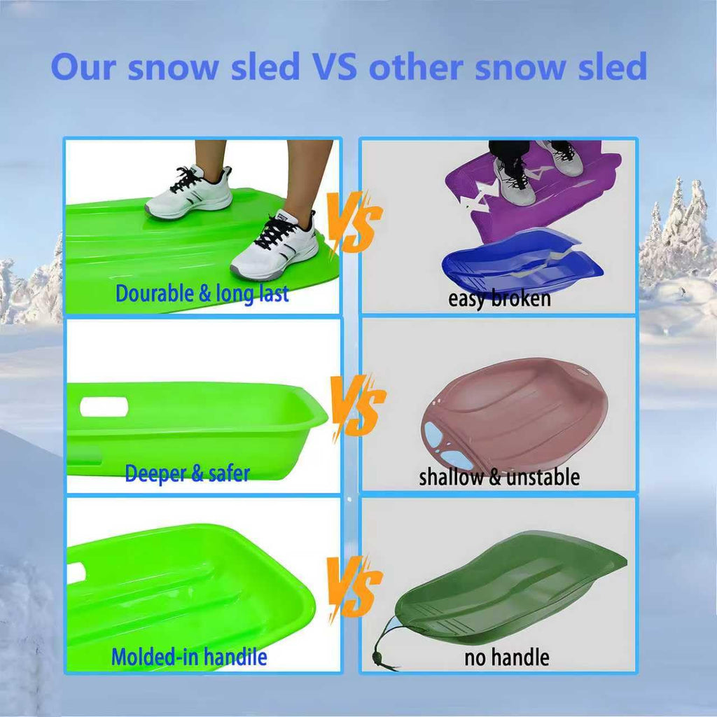2 Piece Plastic Sled Board with Four Ropes U202740