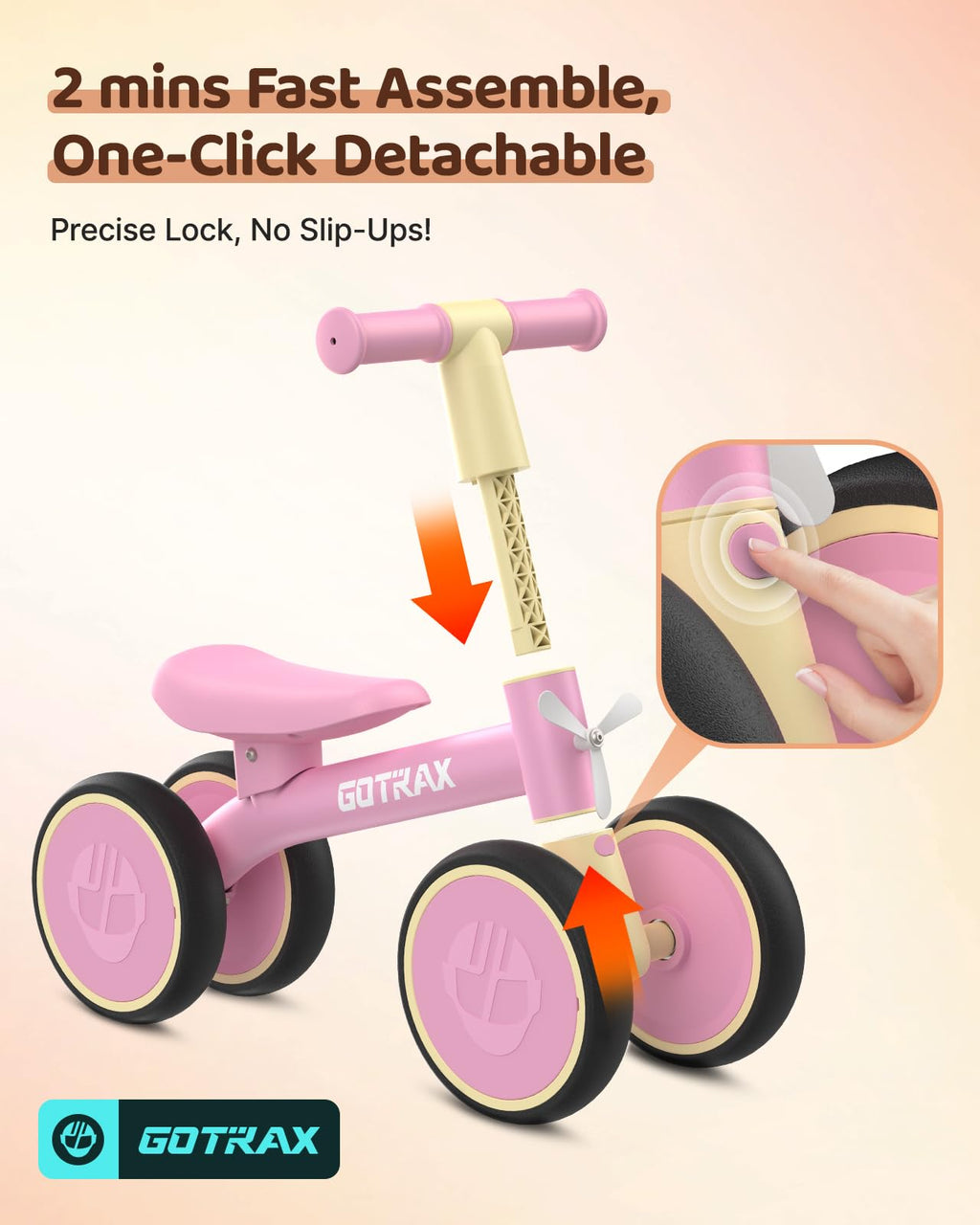 Baby Balance Bike 7" Silent Wheels B384