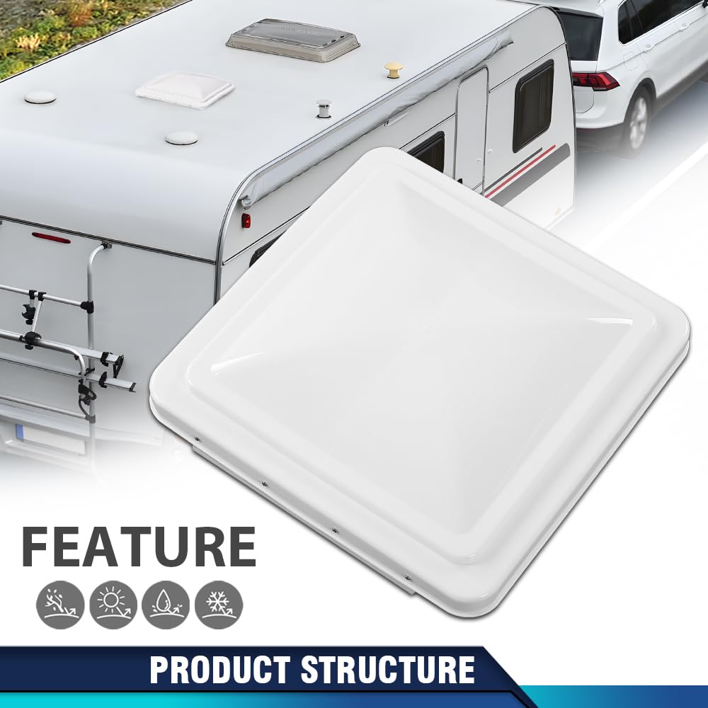 14" x 14" White Roof Vent Cover 2Pc R358932