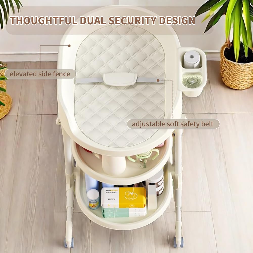 Portable Baby Diaper Changing Station with Storage Drawers L432554