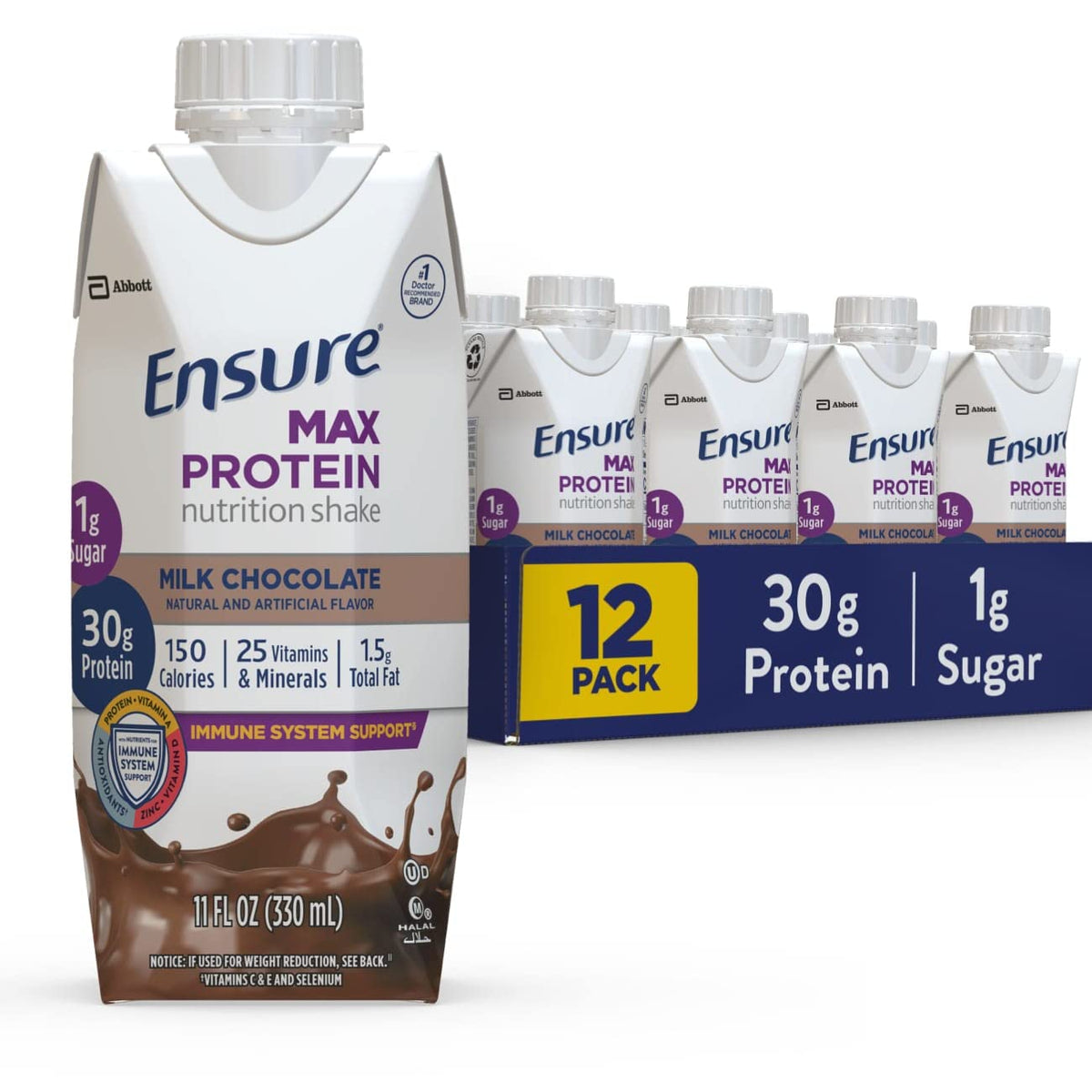 30g Protein Chocolate Nutrition Shake 11 Fl Oz (Pack of 12) A325