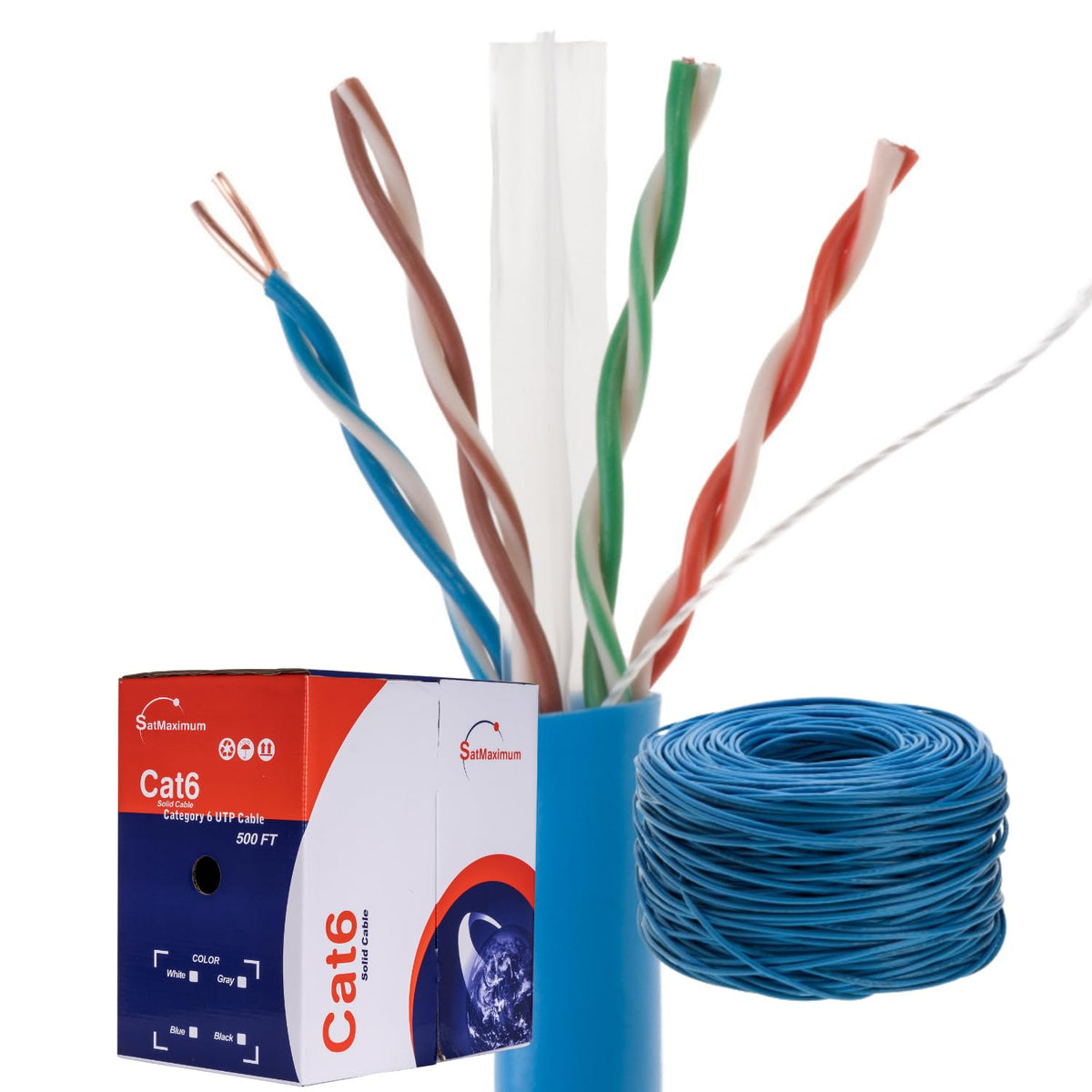 1000ft Plenum Cat6 Solid 23AWG Network Cable G7260