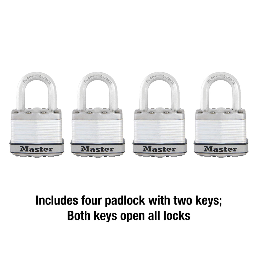 Heavy Duty Keyed-Alike Padlock 4 Pack E83420