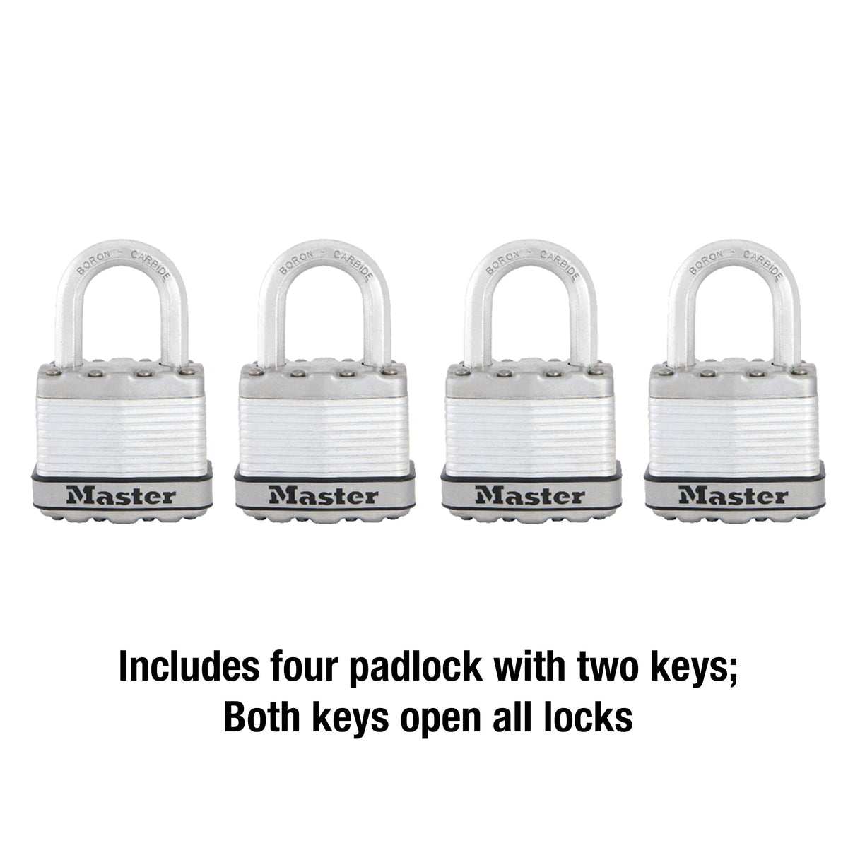 Heavy Duty Keyed-Alike Padlock 4 Pack E83420