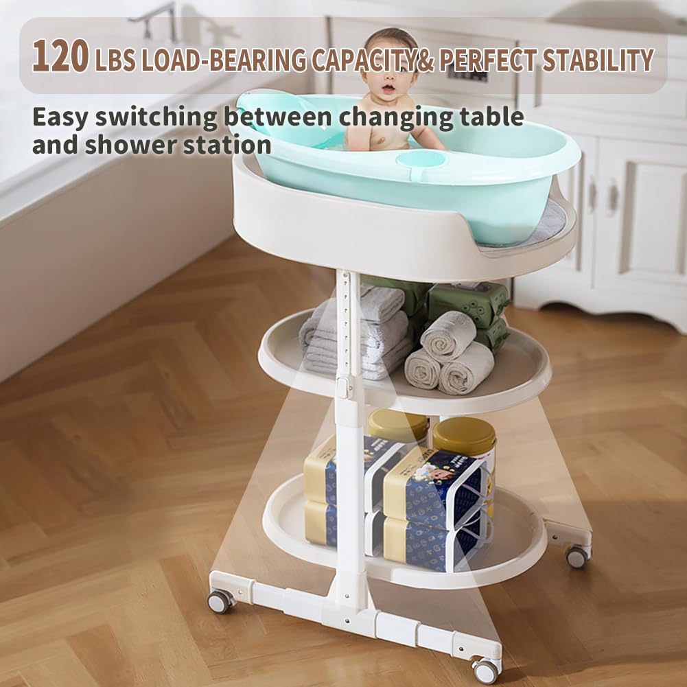 Portable Baby Diaper Changing Station with Storage Drawers L432554