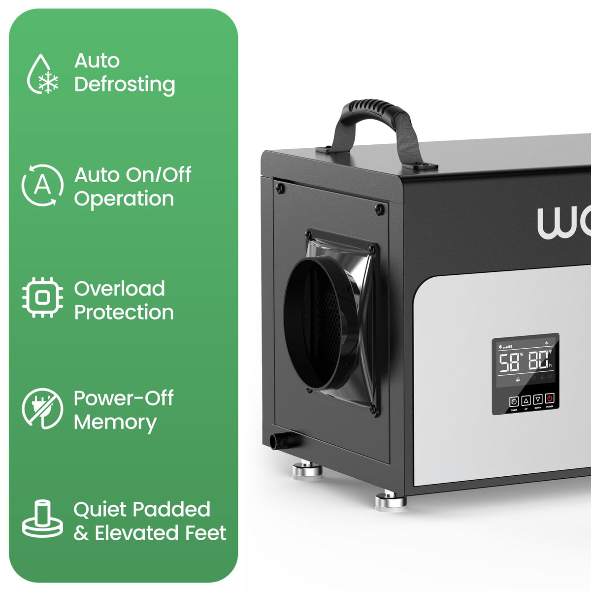 130 Pints Commercial Dehumidifier with Pump & Drain Hose V831827
