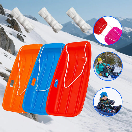 2 Piece Plastic Sled Board with Four Ropes U202740