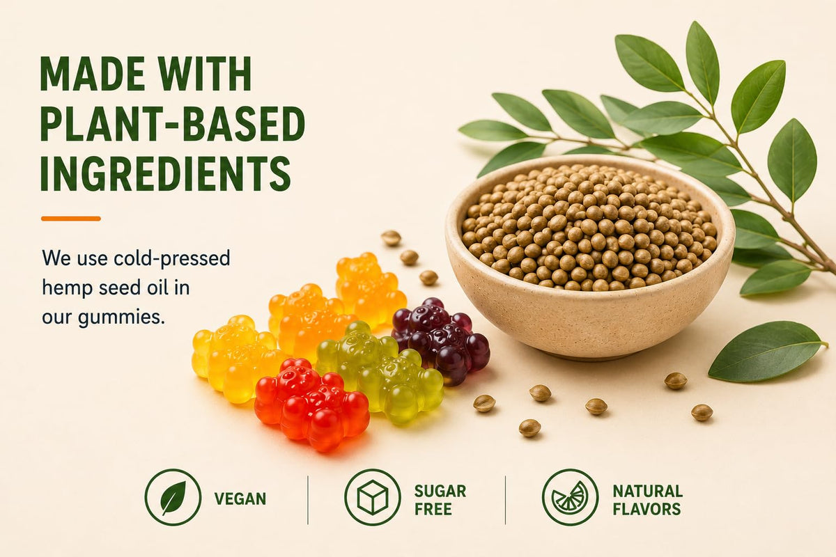 Sugar Free Vegan Hemp Gummies, 60 Count J402462
