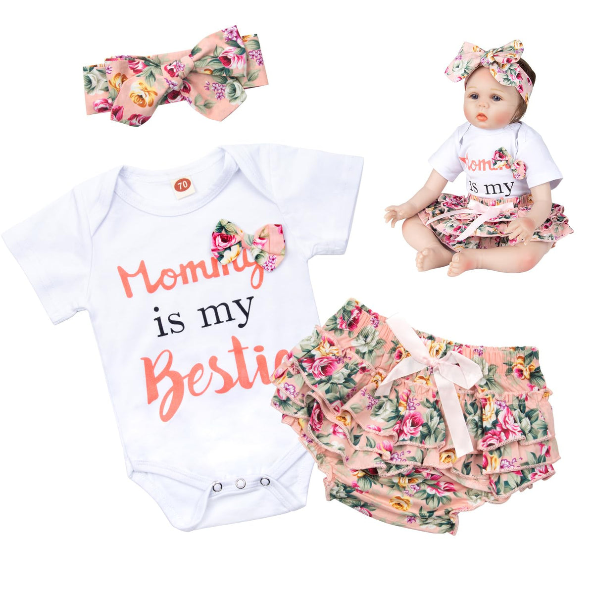 Baby Doll Clothes 20-22 Inch Girl Outfits Pleated Skirt J77452