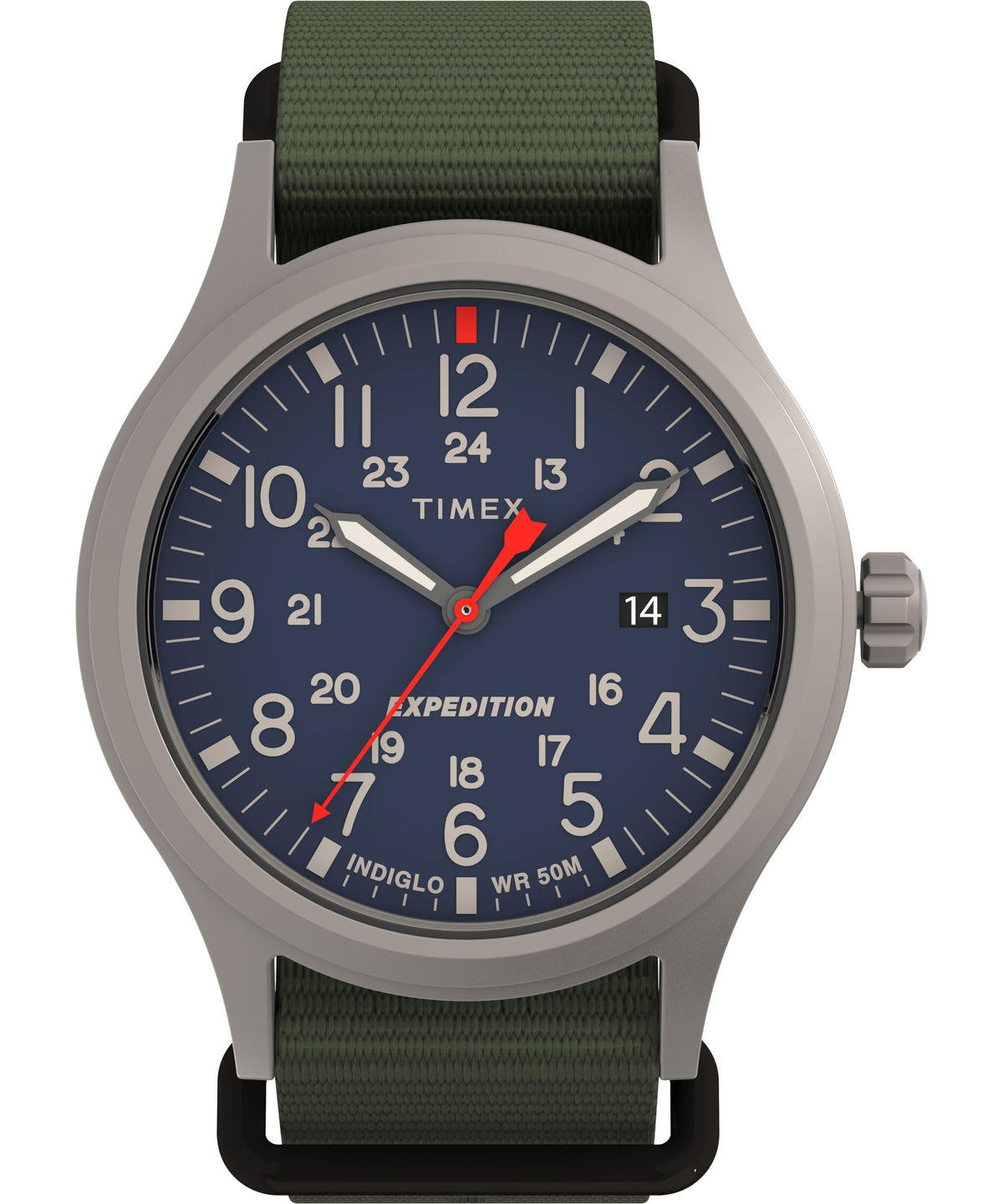 40mm Analog Watch with Luminous Hands and 50M Water Resistance H5848