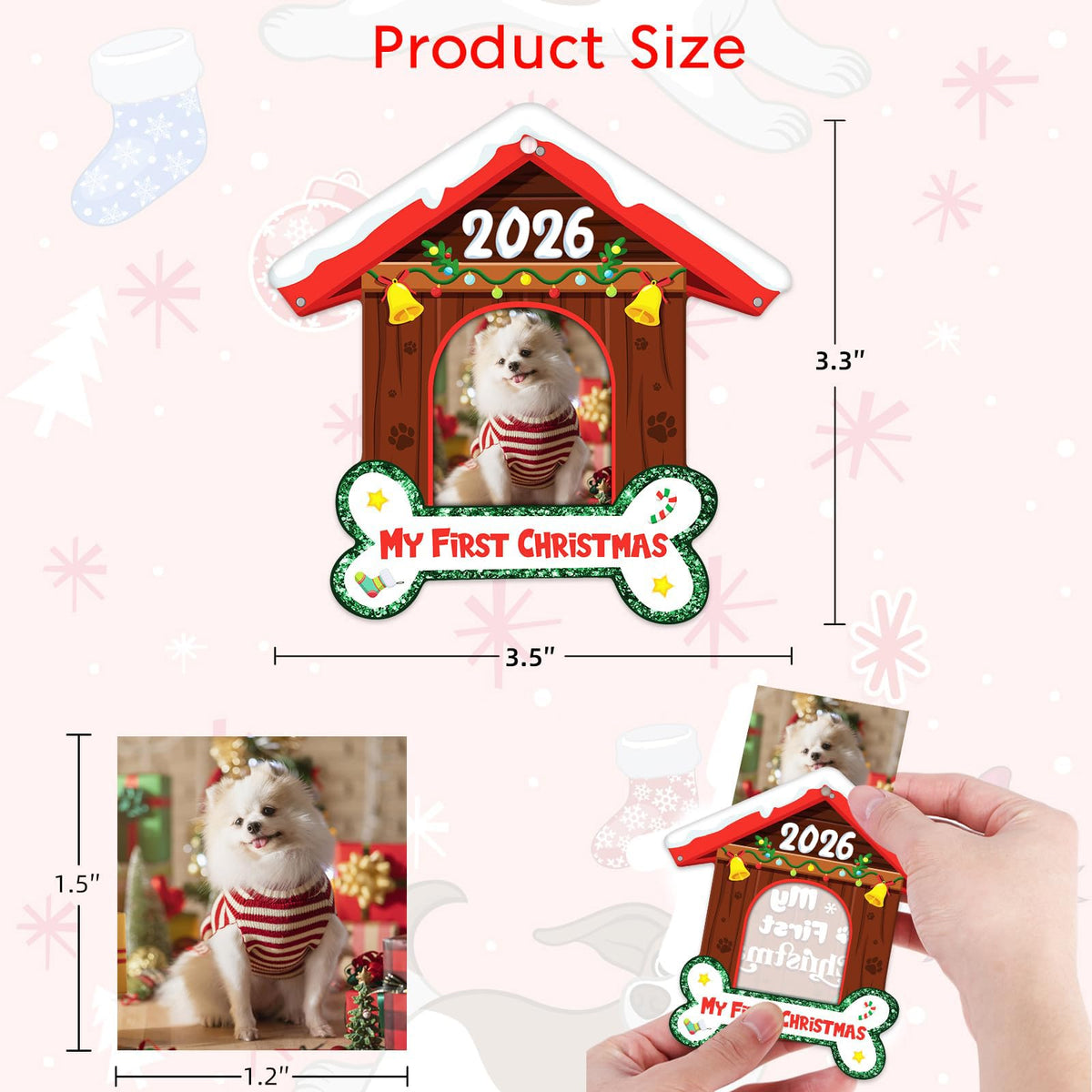 Dog Picture Frame Ornament G1499