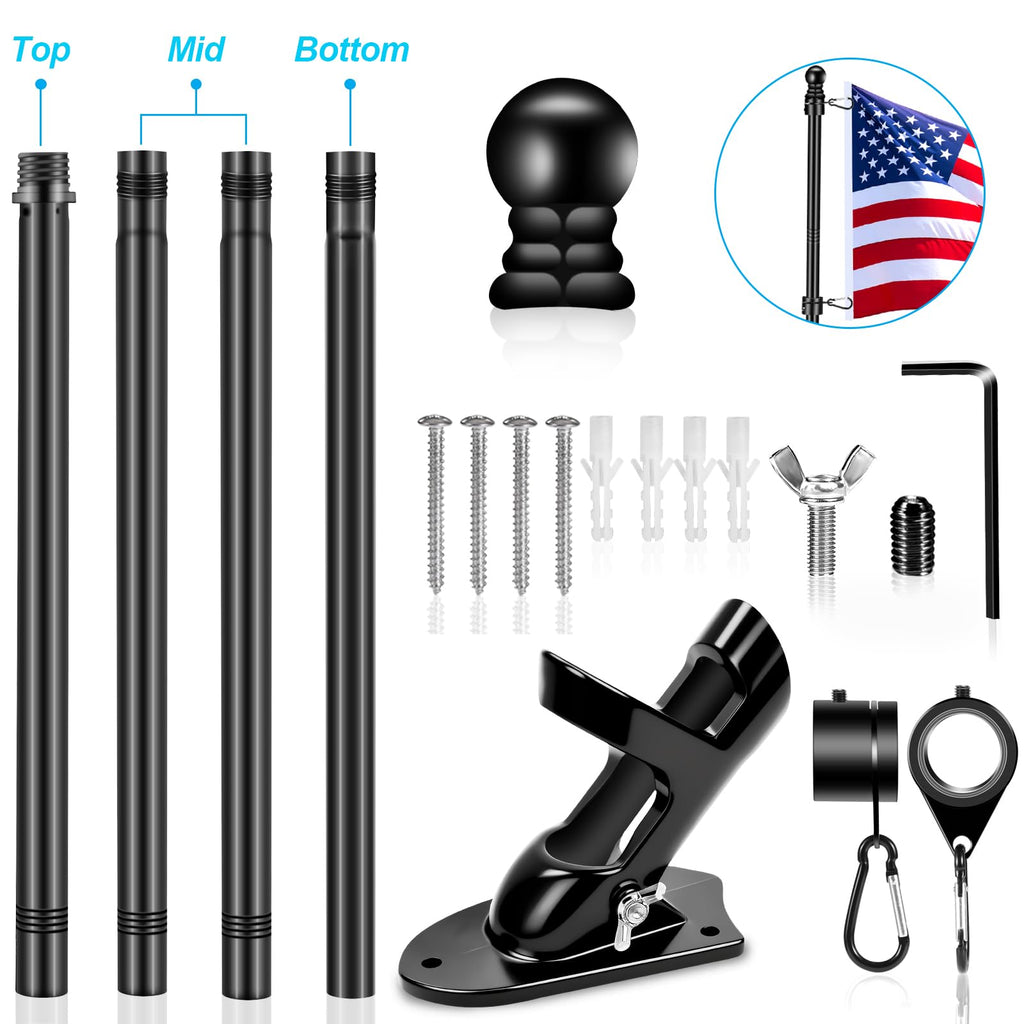5 FT Stainless Steel Flag Pole Kit with Holder Bracket C135