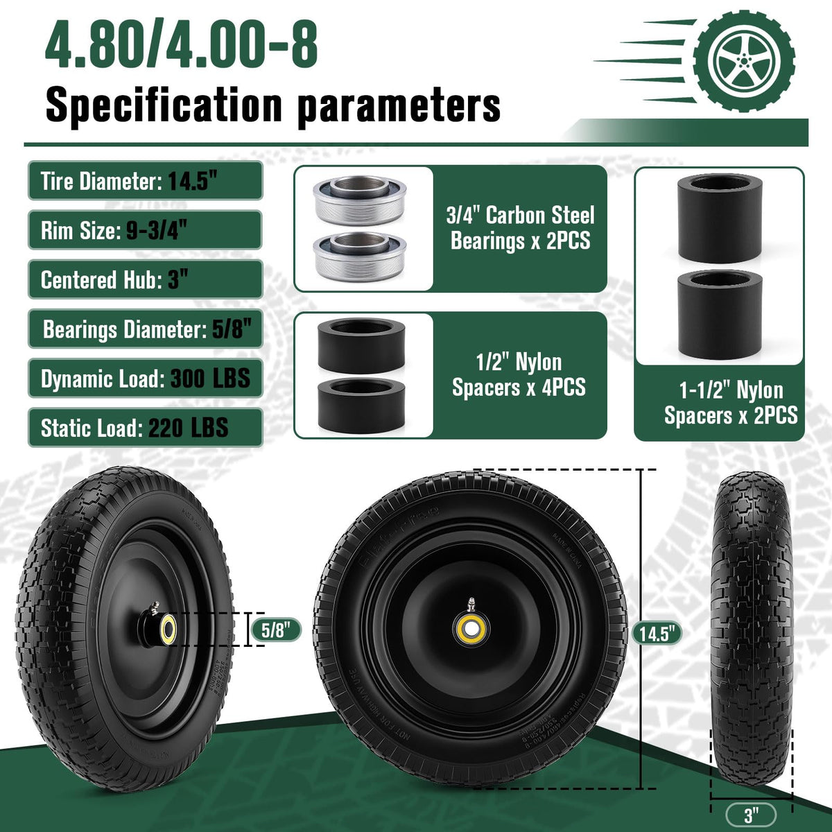 4.80/4.00-8 Wheelbarrow Tire X966510