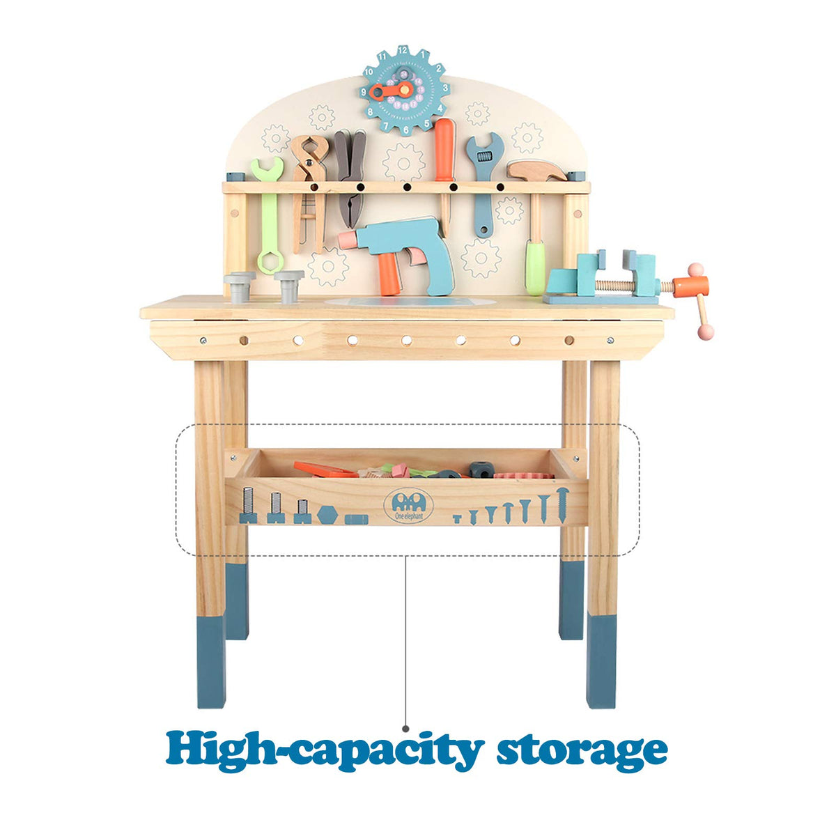 Wooden Kids Tool Bench with Tools Set Q85762