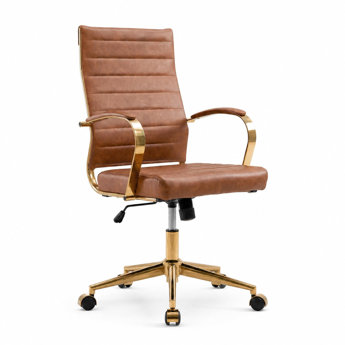 Gold Ergonomic Leather Office Chair H215765