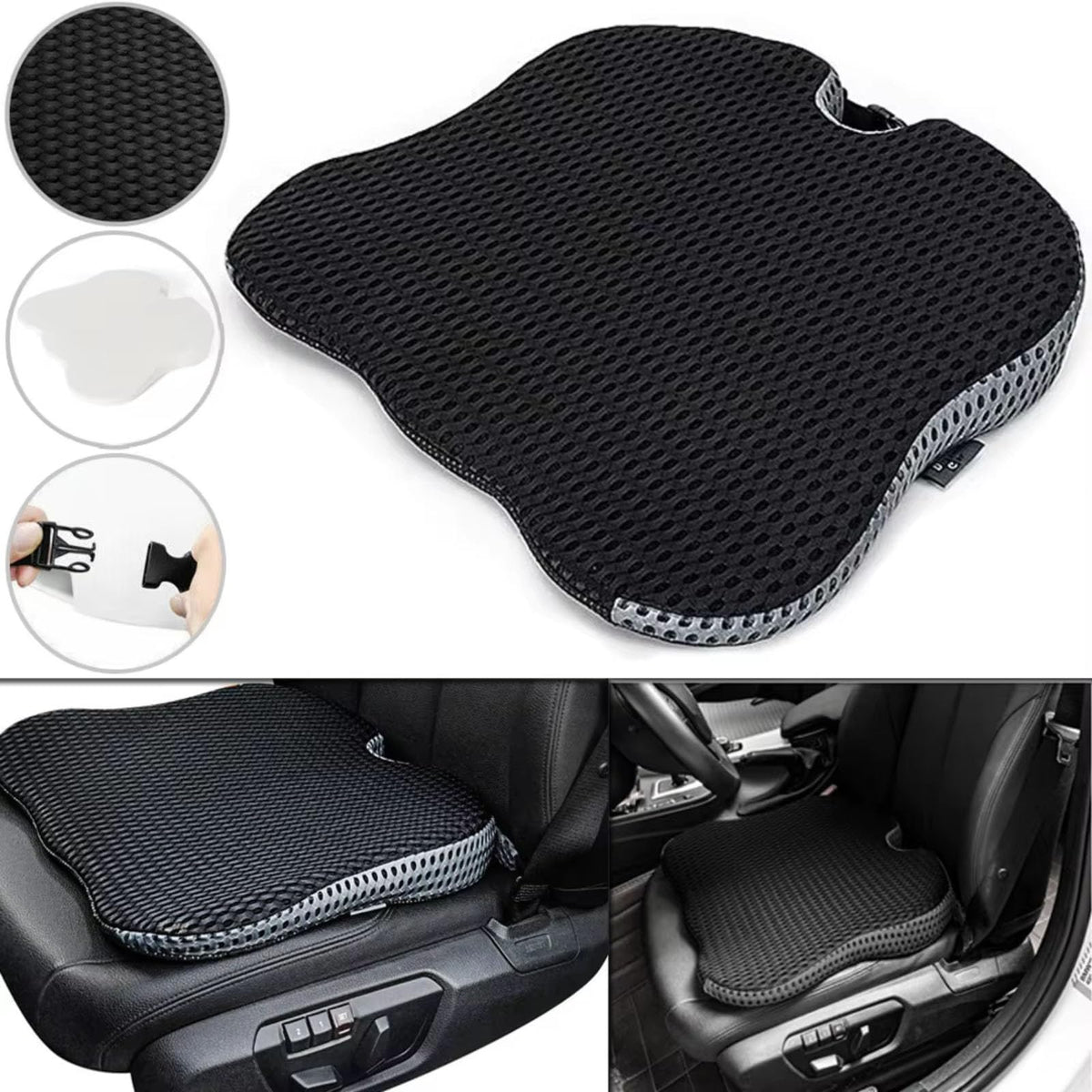 Black Memory Foam Car Seat Booster Cushion S212748