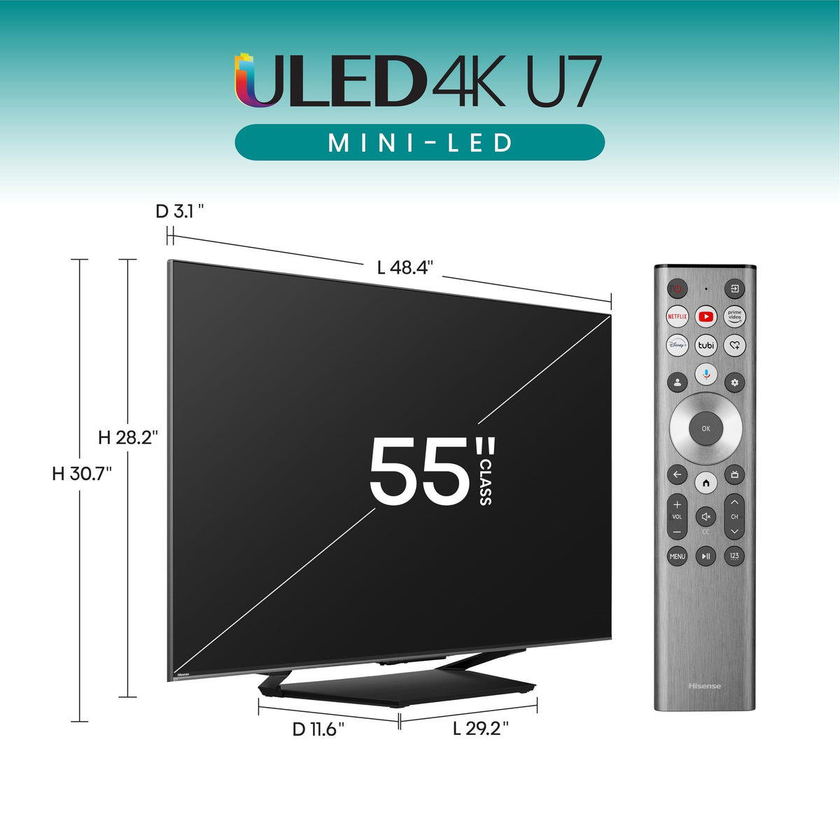 55-Inch Mini-LED ULED 4K UHD Google Smart TV A2173