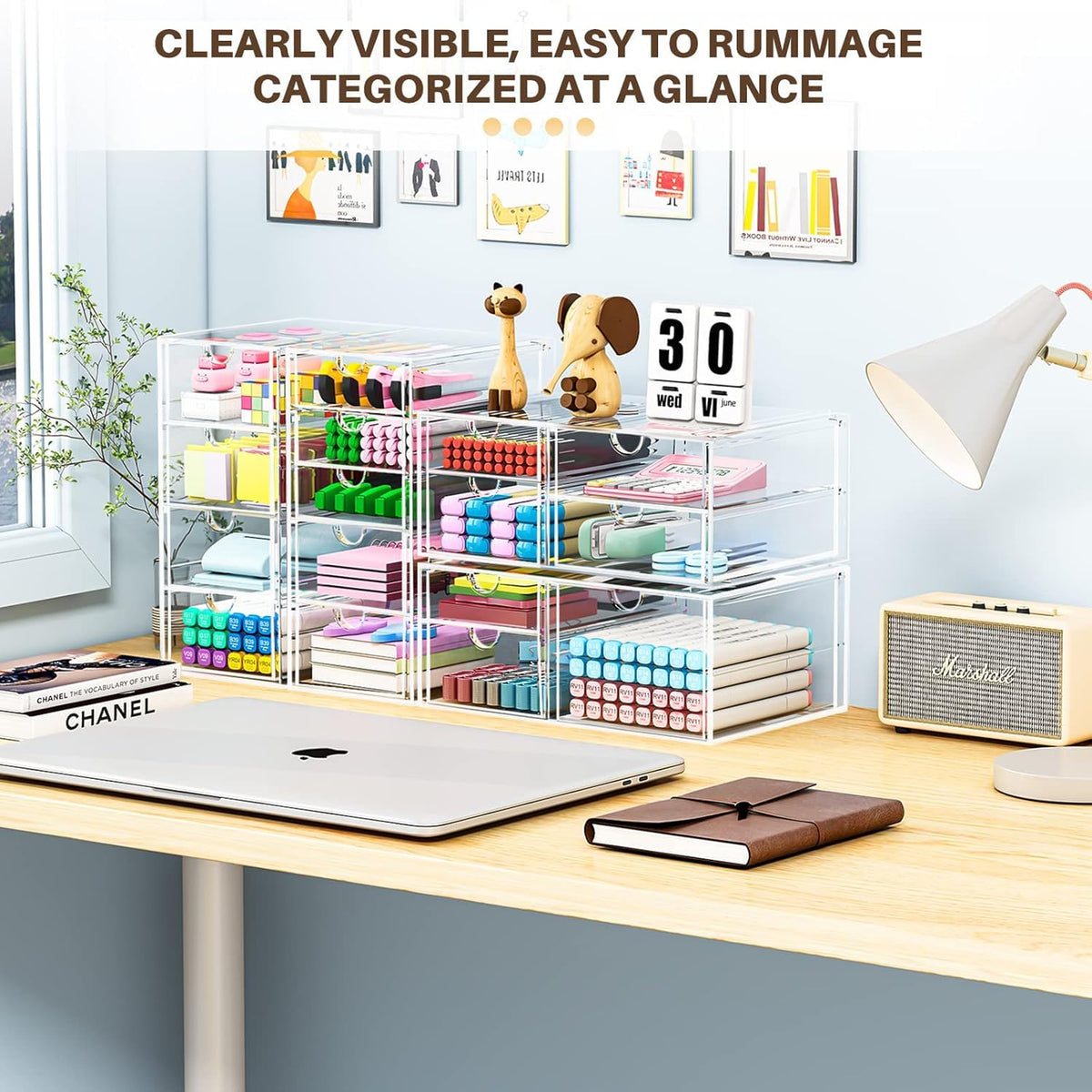 Acrylic 16-Drawer Storage & Makeup Organizer L26237