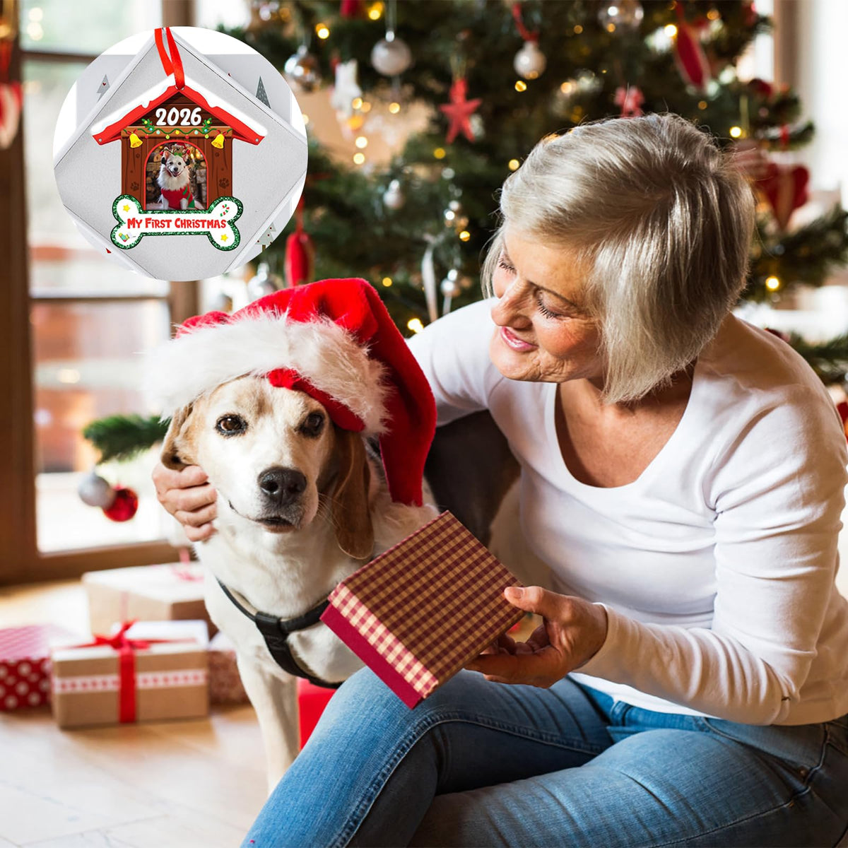 Dog Picture Frame Ornament G1499