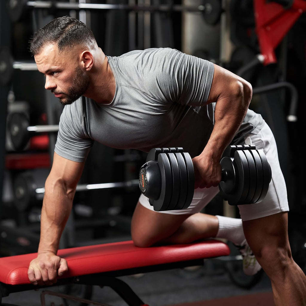 Adjustable Dumbbell Set with Tray K1043