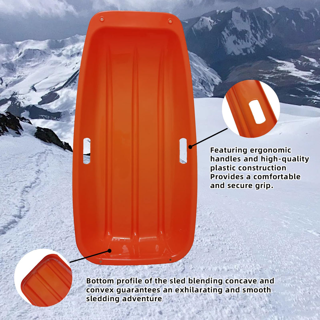 2 Piece Plastic Sled Board with Four Ropes U202740