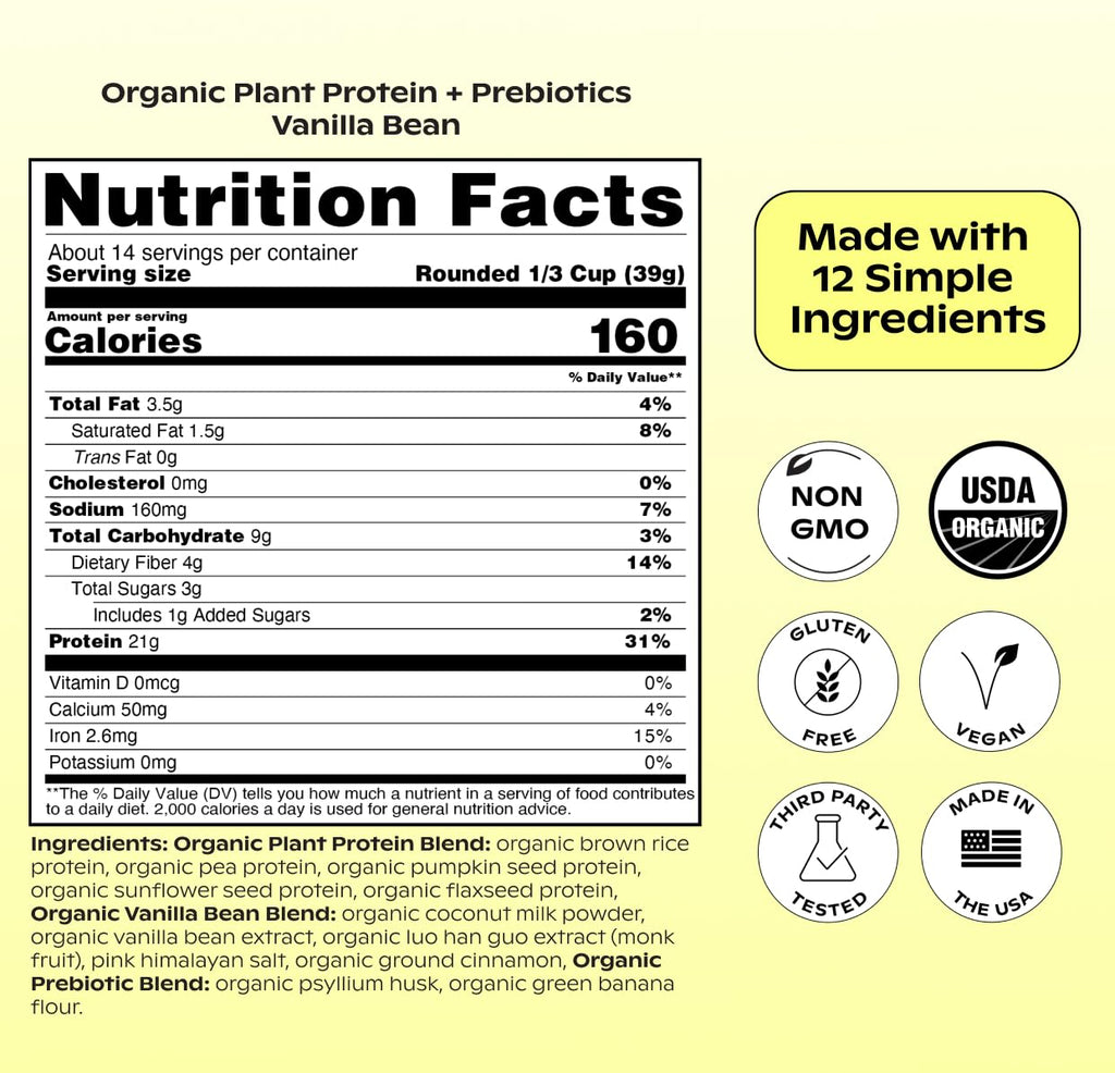 Vanilla Plant Protein 21g 14 Servings H5851