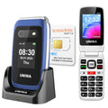 4G Flip Phone Unlocked with Dual Screen, SOS Button, Big Fonts, Camera, Bluetooth, FM Radio, 1450mAh Battery T5415