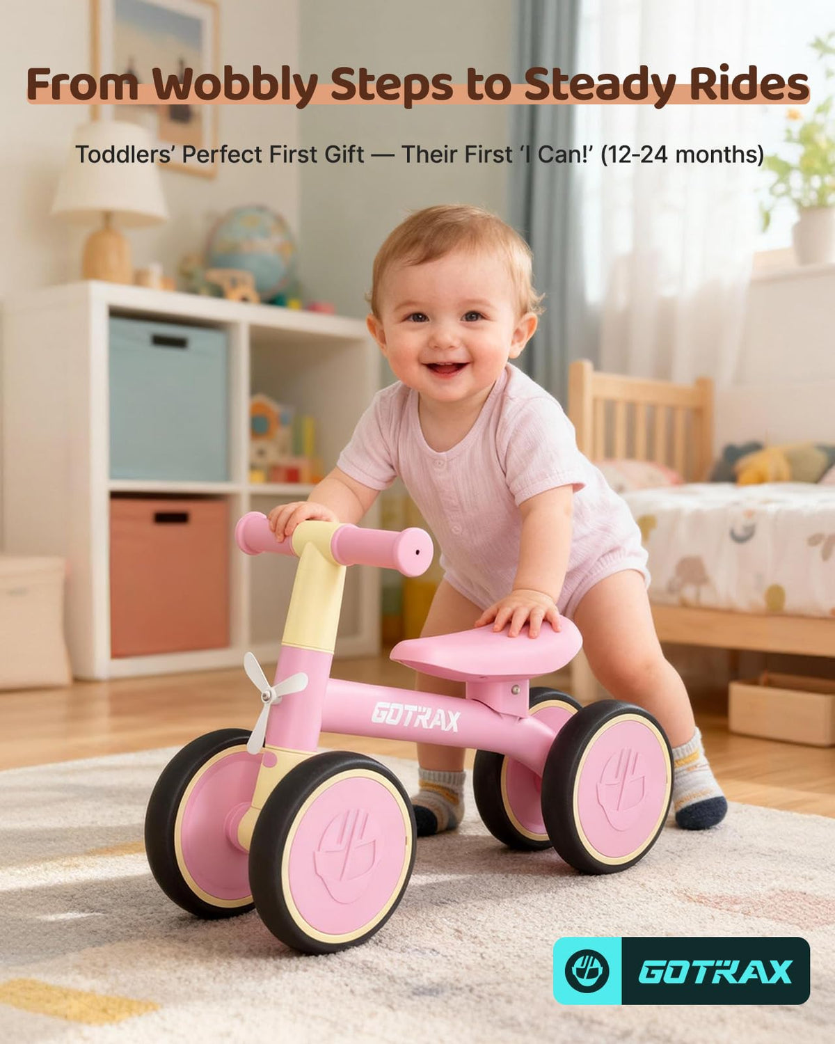 Baby Balance Bike 7" Silent Wheels B384