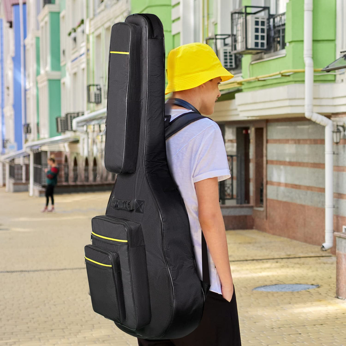 44 Inch Guitar Bag Multi-pockets 0.47in Thick Padding Water Resistent Gig Bag Y85321