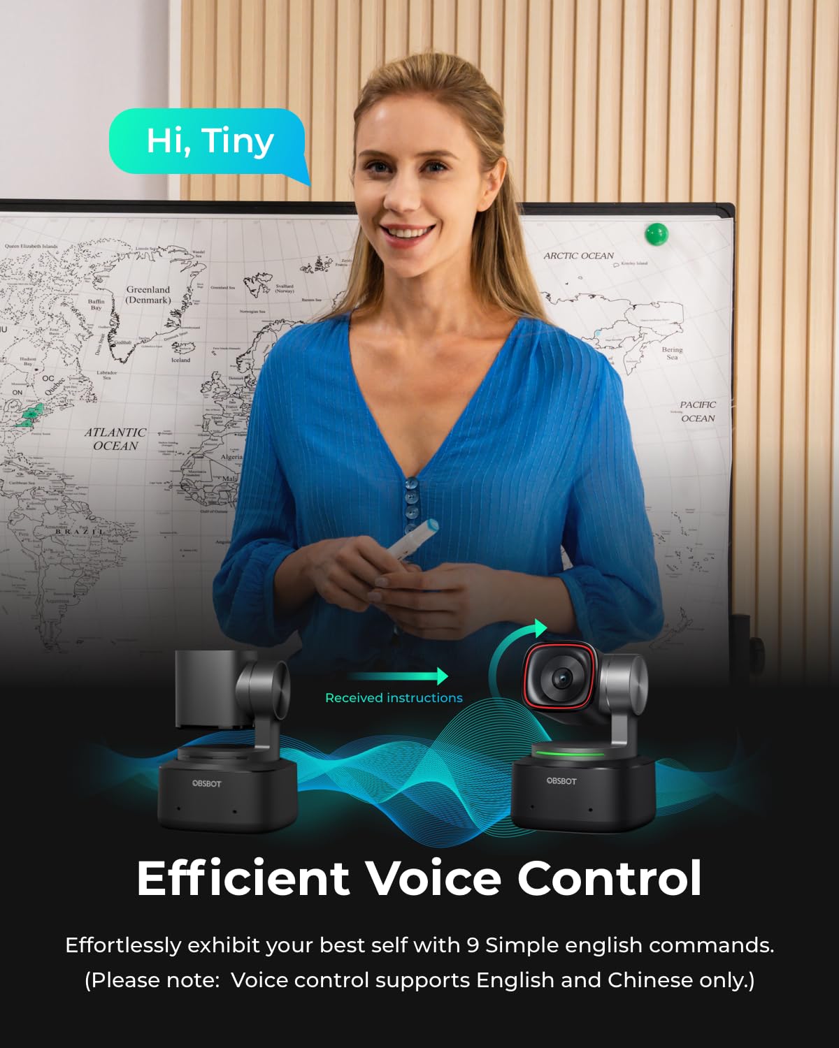 4K PTZ Webcam with Voice Control M126826