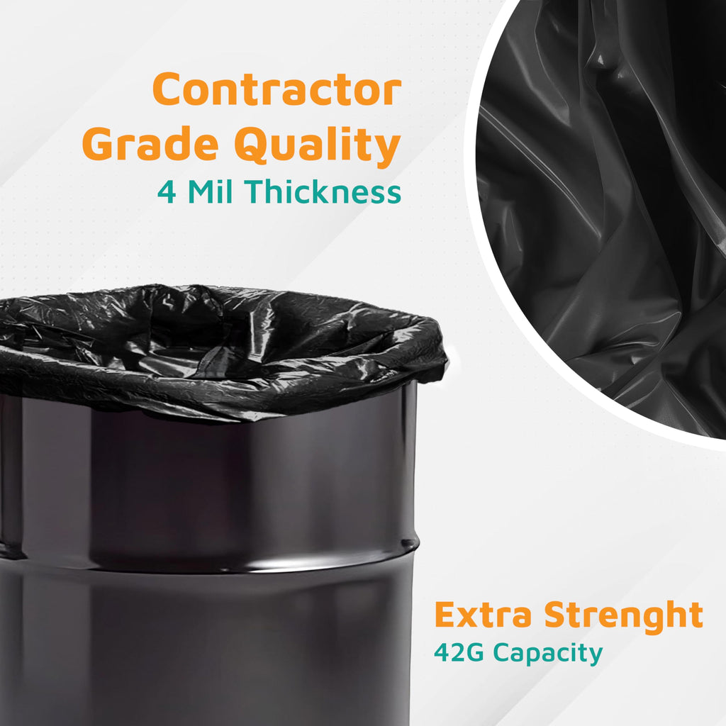 42-Gallon 4 Mil Black Contractor Bags 50-Count L84390